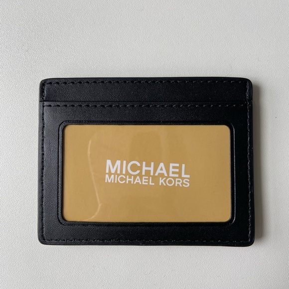 Michael Kors Black and White Key Card Holder with Animal Print - Picture 5 of 6